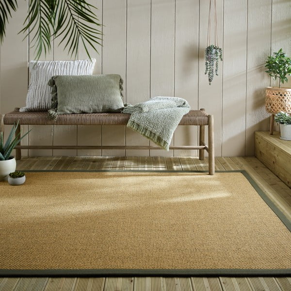 Vnitřní a venkovní koberec v zelené a světle hnědé barvě 160x230 cm Sisal Look – Flair Rugs-image-1