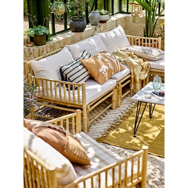 Modul zahradní pohovky v přírodní barvě (středový díl) Korfu – Bloomingville-image-2