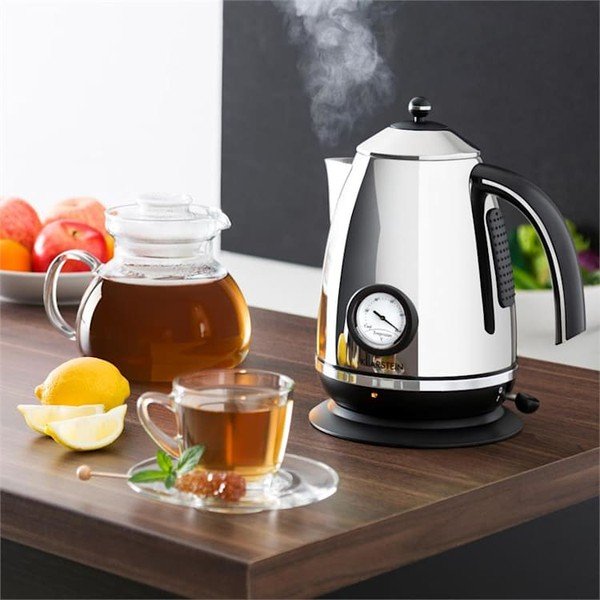 Rychlovarná konvice ve stříbrné barvě Klarstein Aquavita Chalet-image-1