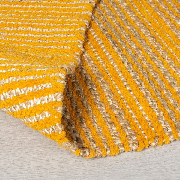Žlutý jutový koberec Flair Rugs Equinox, 160 x 230 cm-image-1