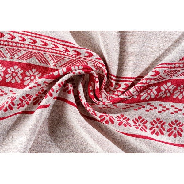 Červeno-béžový závěs 140x255 cm Doina – Mendola Fabrics-image-1