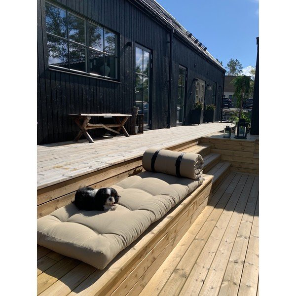 Béžové rozkládací křeslo vhodné do exteriéru Karup Design Design OUT™ Buckle Up Beige-image-1