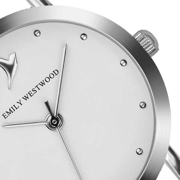 Dámské hodinky s šedým páskem z nerezové oceli Emily Westwood Bussiness-image-2