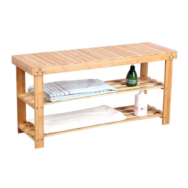 Bambusový regál na 8 párů bot Songmics, šířka 90 cm-image-1