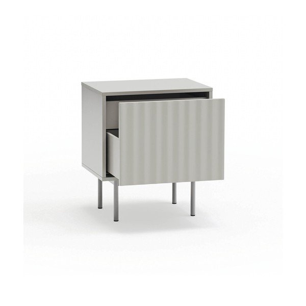Světle šedý matný noční stolek Sierra – Teulat-image-3