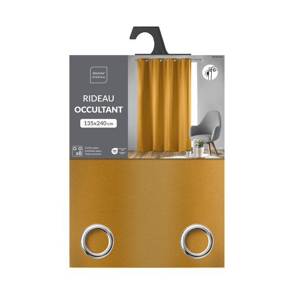 Okrově žlutý zatemňovací závěs 135x240 cm Occult – douceur d'intérieur-image-4