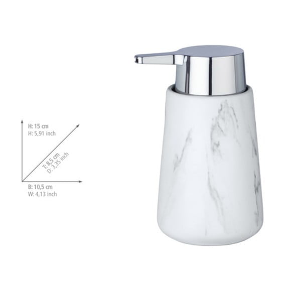 Bílý keramický dávkovač mýdla Wenko Adrada-image-1