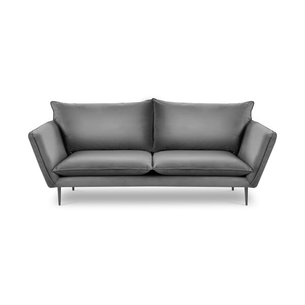 Světle šedá sametová pohovka Mazzini Sofas Acacia, délka 225 cm