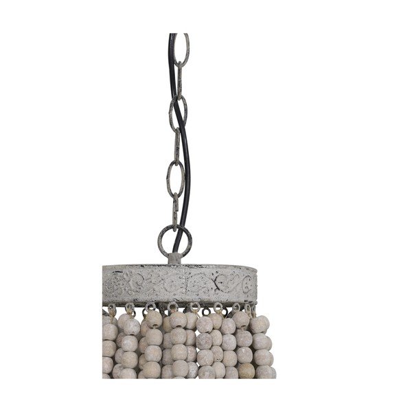 Bílé závěsné svítidlo s kovovým stínidlem ø 36 cm Luna – Light & Living-image-4