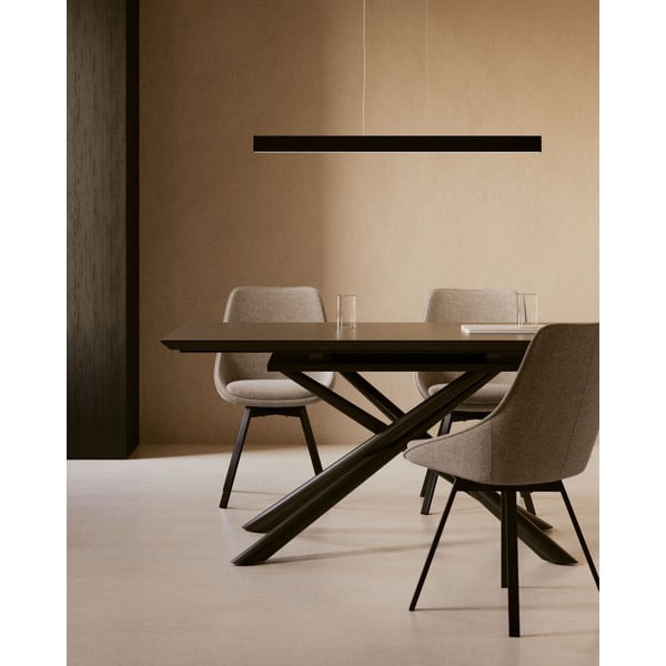 Matně černé LED stropní svítidlo 5.5x101 cm Boadella – Kave Home-image-1