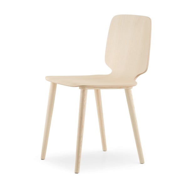 Béžová dřevěná židle Pedrali Babila