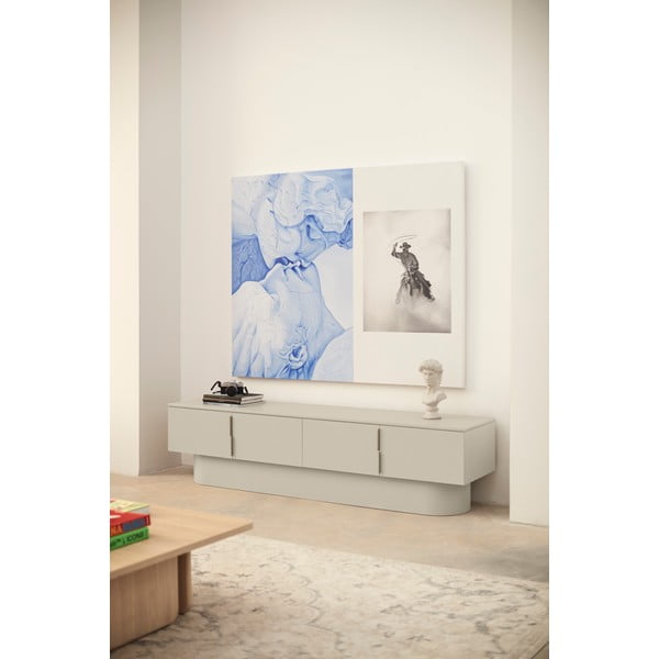 Béžový TV stolek 200x50 cm Totem – Teulat-image-1