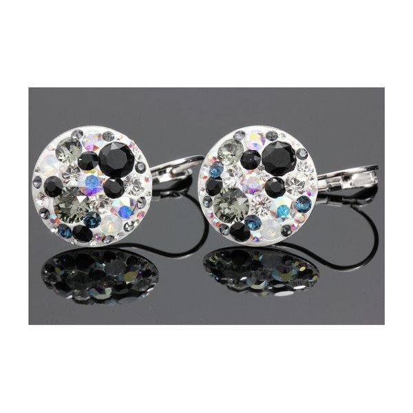 Náušnice Swarovski Elements Jet Mix