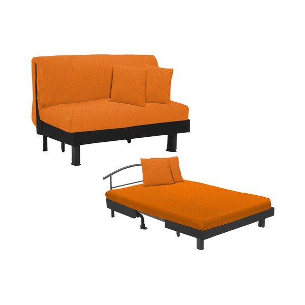 Oranžová dvoumístná rozkládací pohovka 13Casa Lillo-image-2