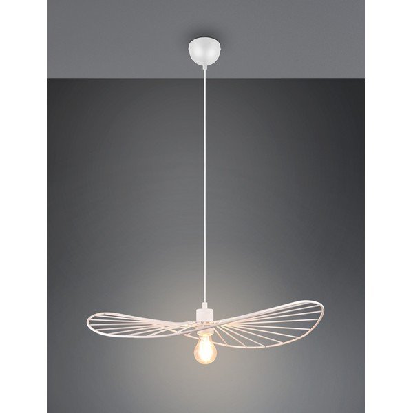 Bílé závěsné svítidlo ø 60 cm Chapeau – Reality-image-3
