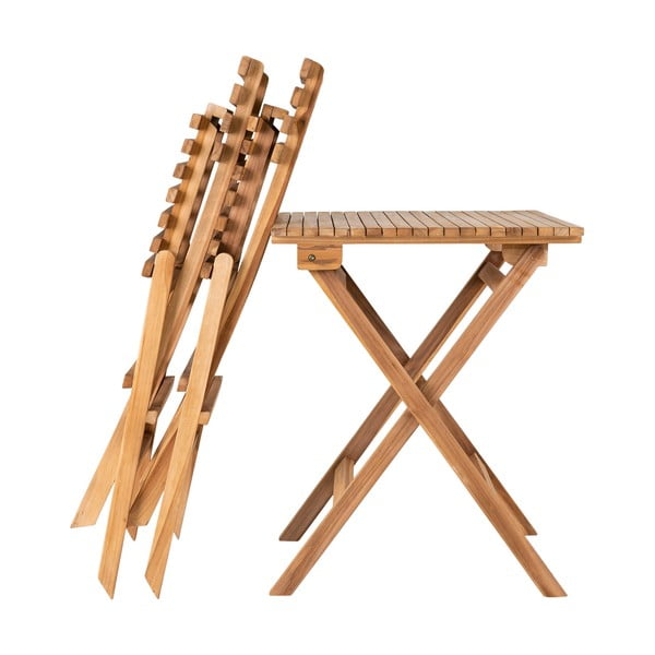 Zahradní jídelní set v přírodní barvě pro 2 Cuenca – House Nordic-image-2