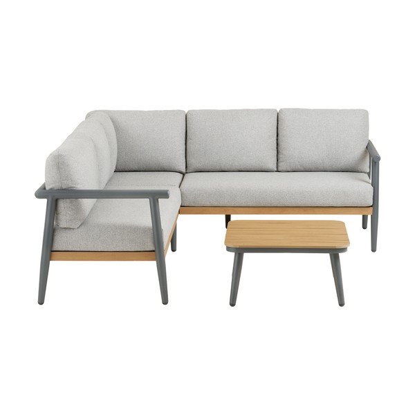 Šedý čalouněný zahradní lounge set pro 4 Comillas – House Nordic-image-2