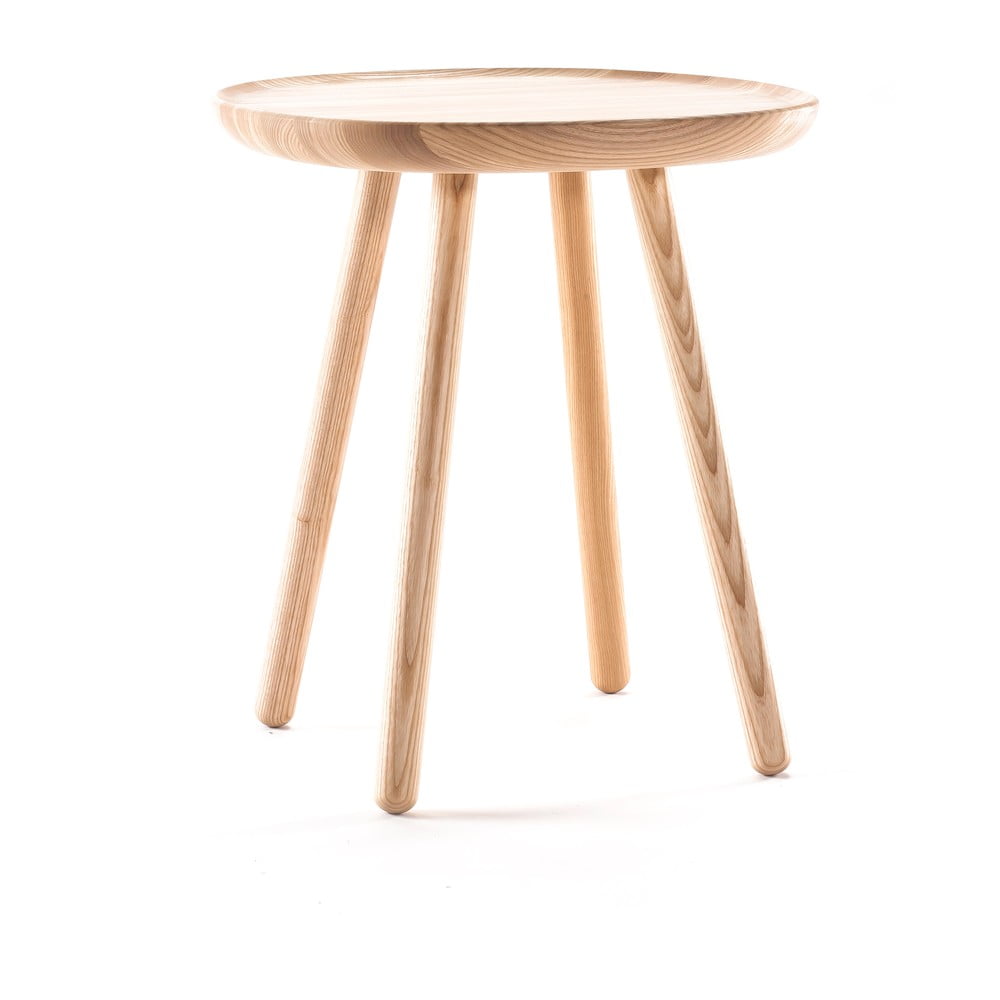 Přírodní odkládací stolek z masivu EMKO Naïve, ø 45 cm