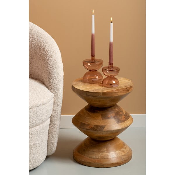 Kulatý odkládací stolek z mangového dřeva ø 35 cm  Totem  – Leitmotiv-image-2