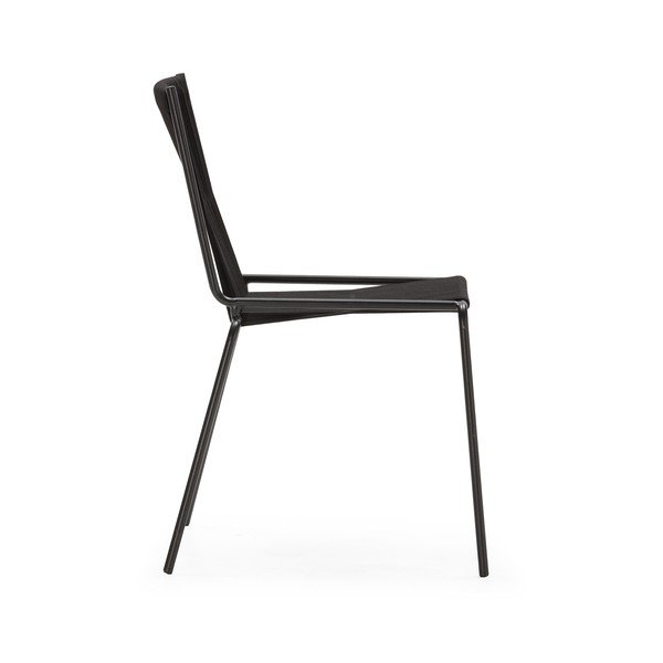 Černé kovové stohovatelné jídelní židle v sadě 2 ks Emily – Marckeric-image-4