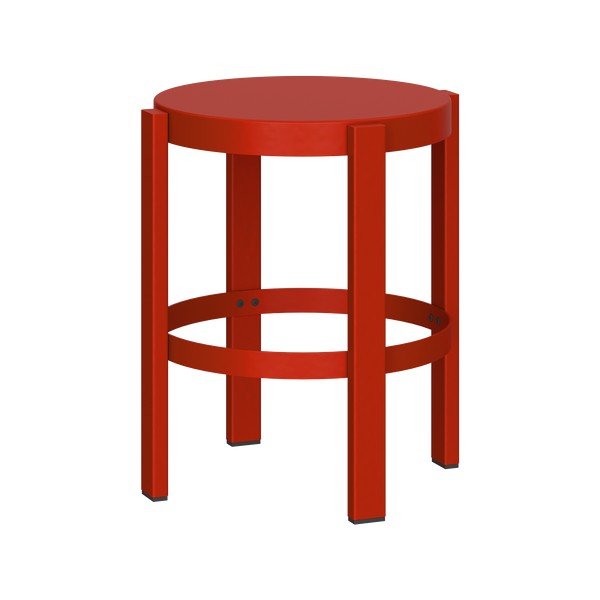 Červená ocelová stolička Doon – noo.ma