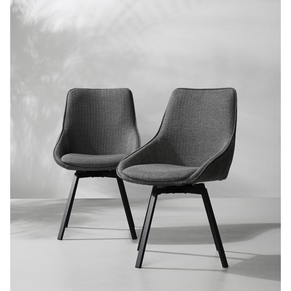 Šedá otočná židle Rowico Alison-image-1