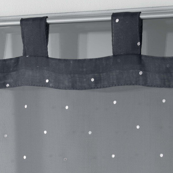 Antracitové voálové záclony v sadě 2 ks 60x90 cm Orion – douceur d'intérieur-image-1