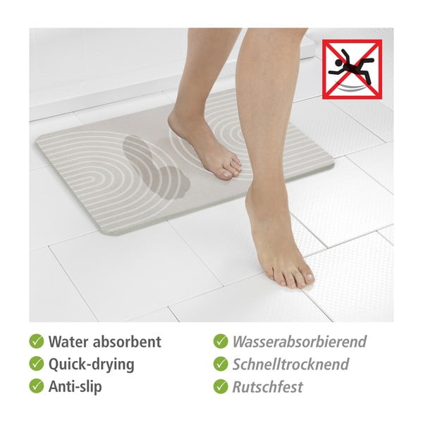 Béžová koupelnová předložka z křemeliny 39x60 cm Nazca – Wenko-image-4