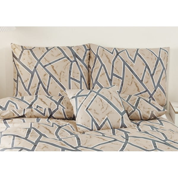 Světle hnědé 6dílné povlečení na jednolůžko z mikrosaténu 140x200 cm Marco – My House-image-3