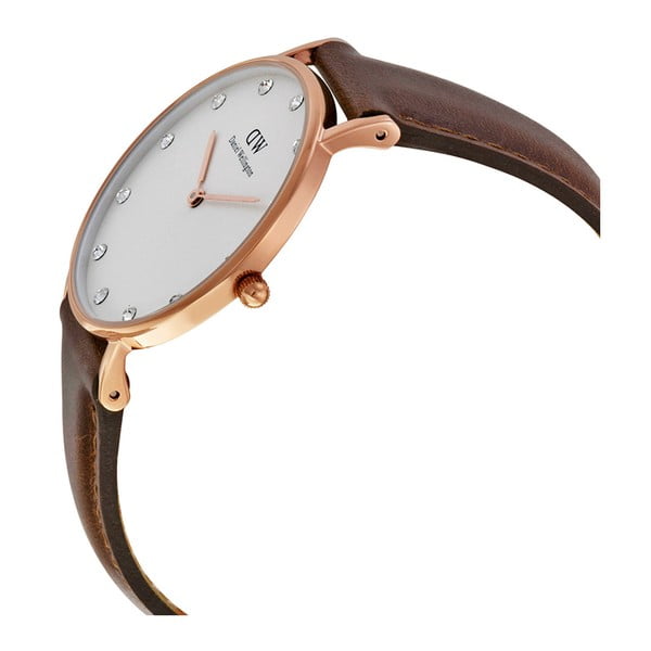 Dámské hodinky s koženým řemínkem a ciferníkem růžovozlaté barvy Daniel Wellington St Mawes, ⌀ 34 mm-image-2