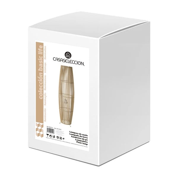 Stojací lampa v přírodní barvě s bambusovým stínidlem (výška 88 cm) Natural Way – Casa Selección-image-4