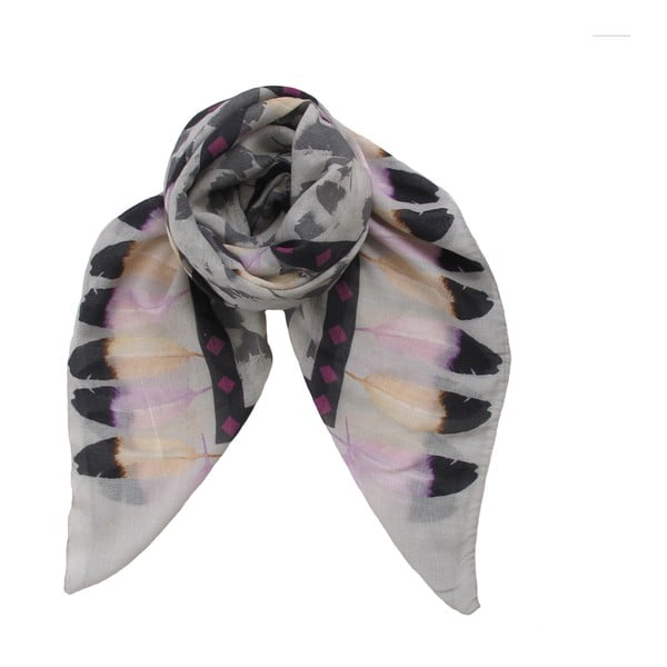 Vlněný šátek s kašmírem Plumiere, 130x130 cm
