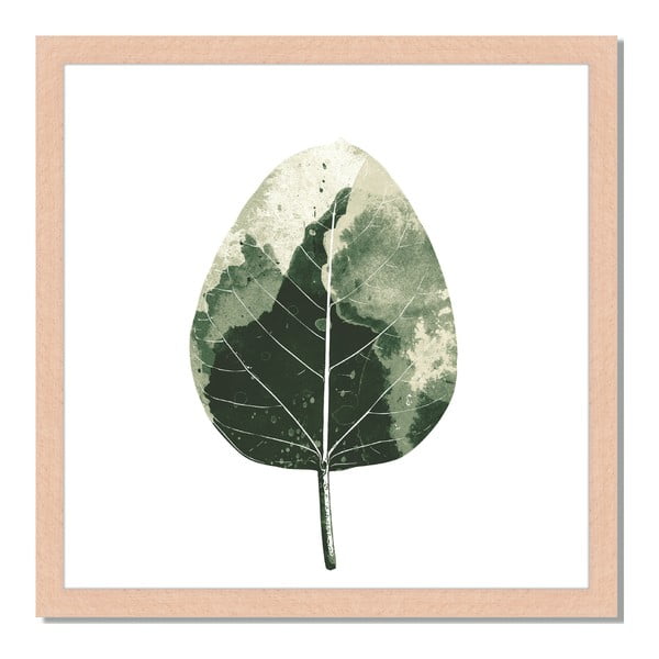 Obraz v rámu Liv Corday Scandi Old Leaf, 40 x 40 cm