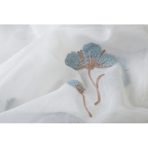 Bílo-modrá záclona 140x260 cm Elba – Mendola Fabrics-image-2