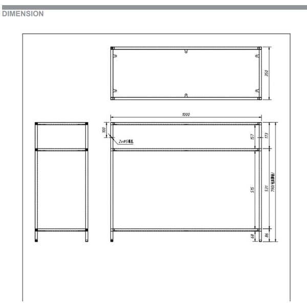 Černý konzolový stolek 100x35 cm Seaford - Actona-image-4