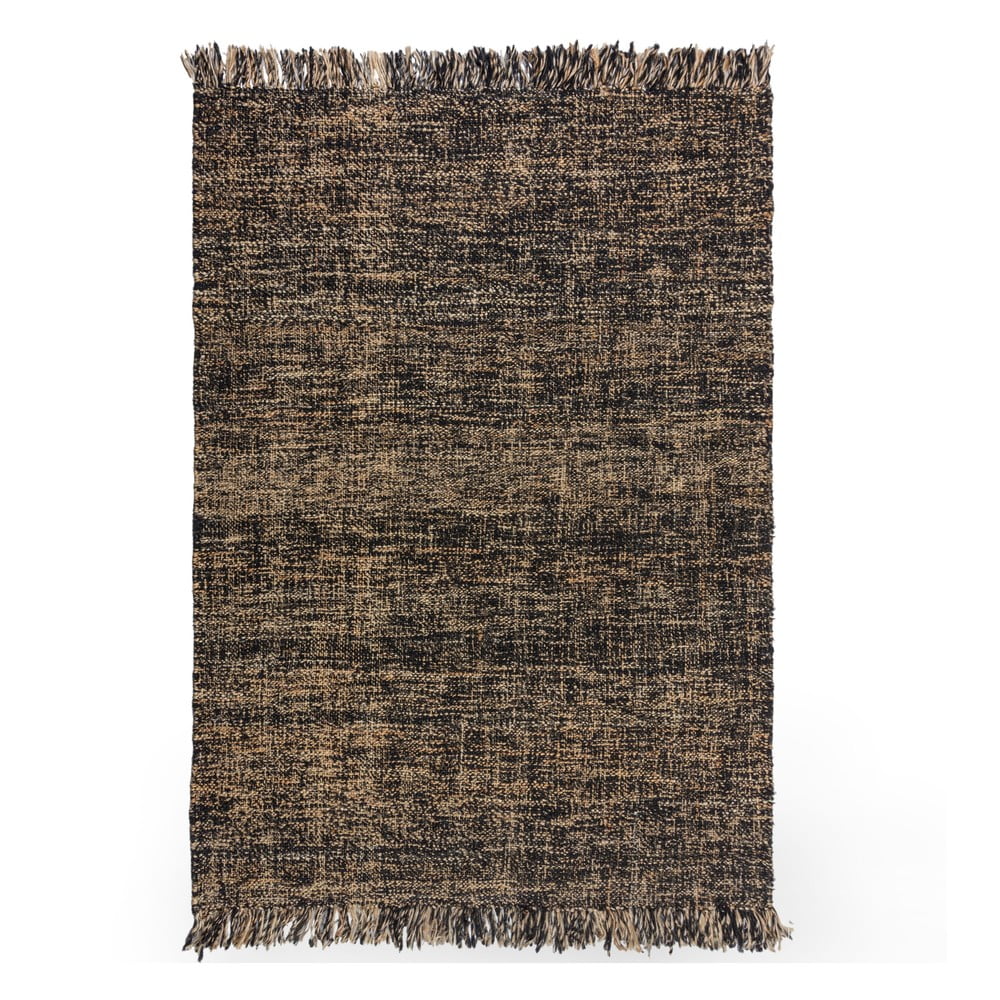 Černý jutový koberec Flair Rugs Idris, 120 x 170 cm