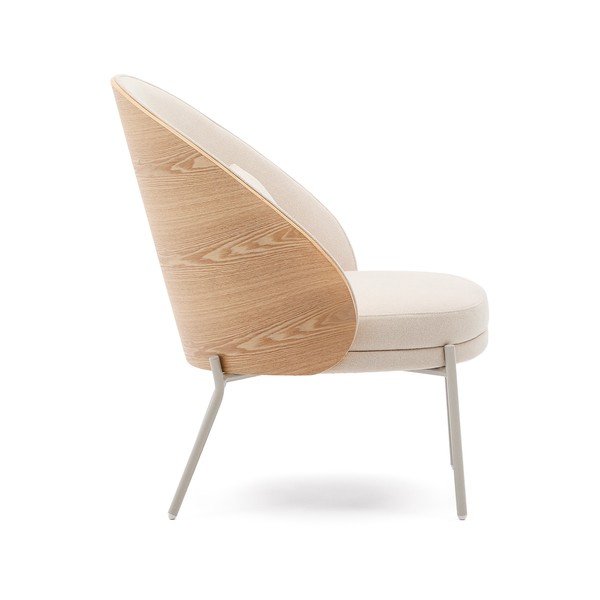 Béžové žinylkové křeslo Eamy – Kave Home-image-3