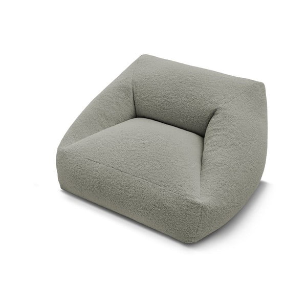 Světle šedé křeslo z textilie bouclé Lilibet – Bobochic Paris-image-4