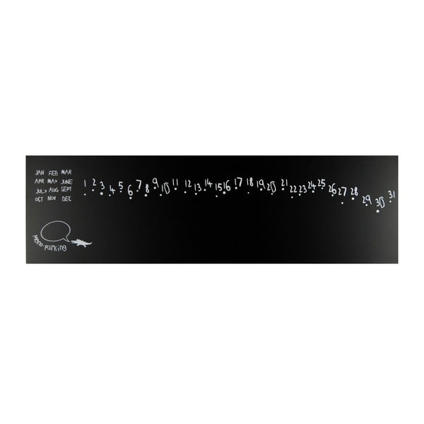 Magnetický kalendář Krok Black, 100x30 cm