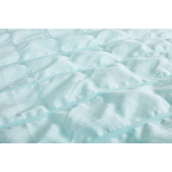 Krepové povlečení na jednolůžko v mentolové barvě 140x200 cm Naomi – My House-image-1