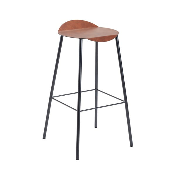 Koňakově hnědá kožená barová židle Flamingo Bull – LIND DNA-image-2