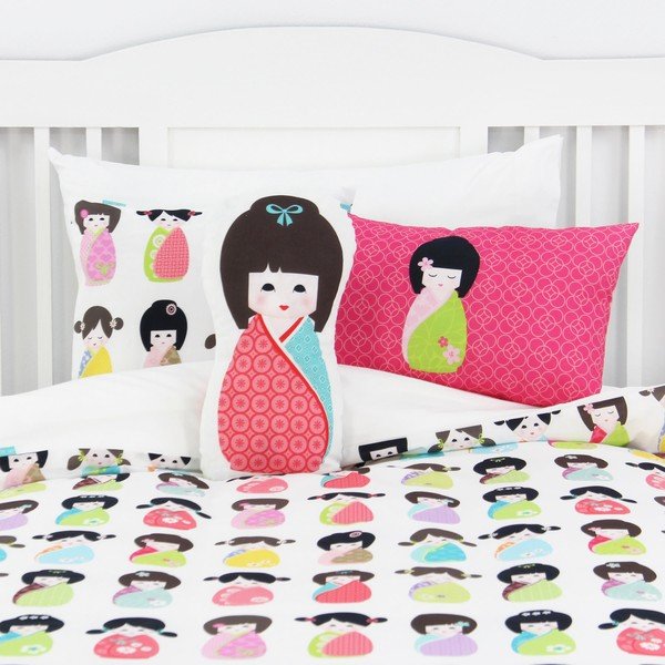 Povlak na peřinu a polštář Kokeshi 140x200 cm-image-2