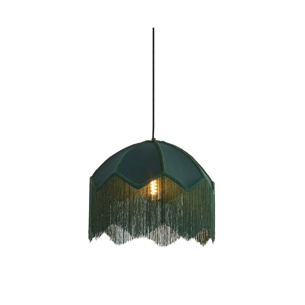 Závěsné svítidlo v petrolejové barvě s textilním stínidlem ø 40 cm Malacia – Light & Living