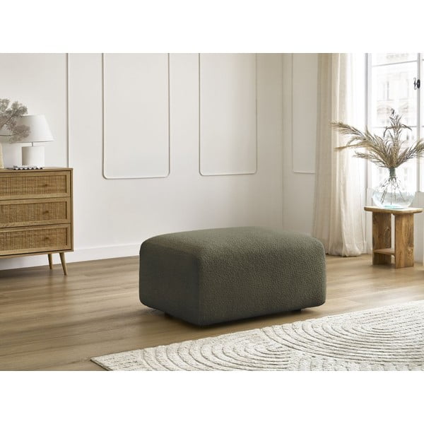 Zelená podnožka z textilie bouclé Tina – Bobochic Paris-image-4