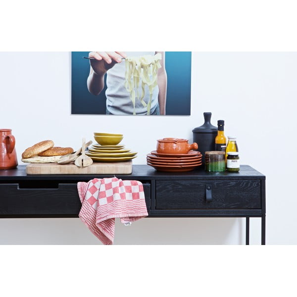 Černý konzolový stolek z dubového dřeva WOOOD Silas-image-1