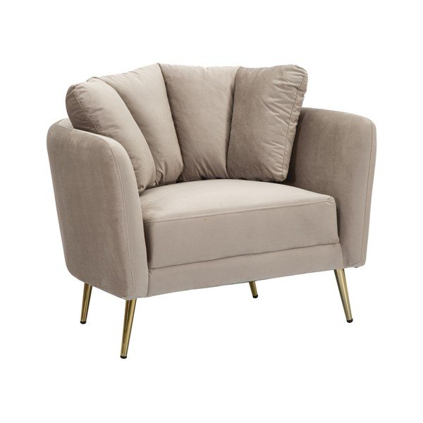 Taupe sametové křeslo Kiev – Mauro Ferretti