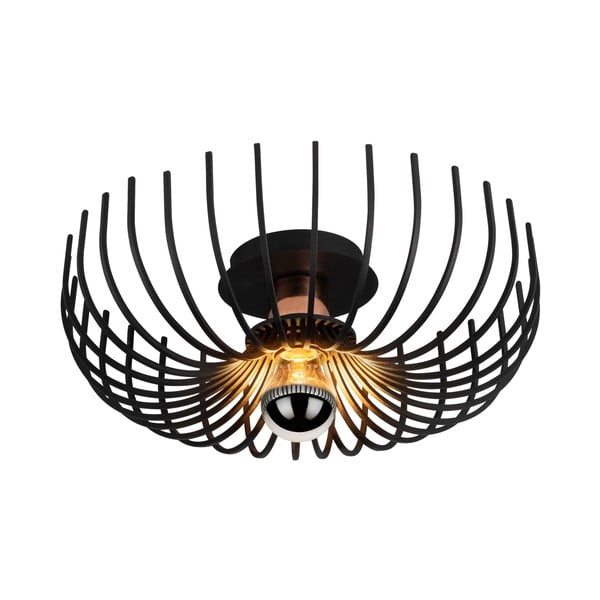 Černé stropní svítidlo s kovovým stínidlem ø 36 cm Aspendos – Opviq lights-image-2