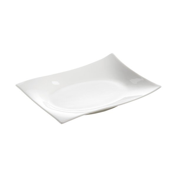Bílý porcelánový talíř Maxwell & Williams Motion, 20,5 x 15 cm