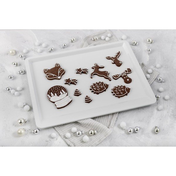 Bílý ocelový plech na pečení Dr. Oetker White Christmas Baking, 42 x 33 cm-image-1