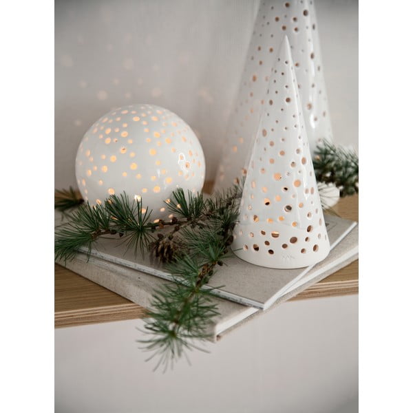 Bílý vánoční svícen z kostního porcelánu Kähler Design Nobili, výška 19 cm-image-1